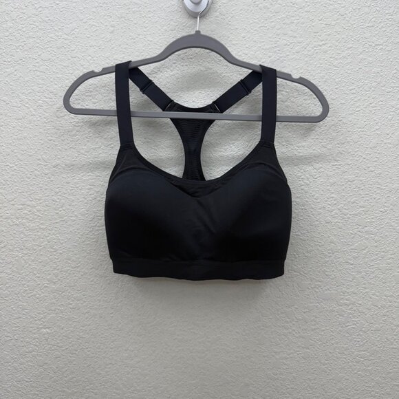 Brooks Dare Racerback DriLayer Black Active Sports Bra 350073 Womens size 34F - Picture 1 of 7